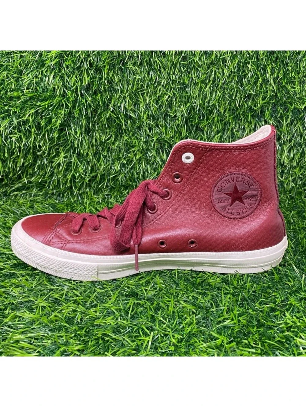 Converse MA-1 SE High Top Trainers Burgundy Leather Mens Size 9 Sneakers 2226